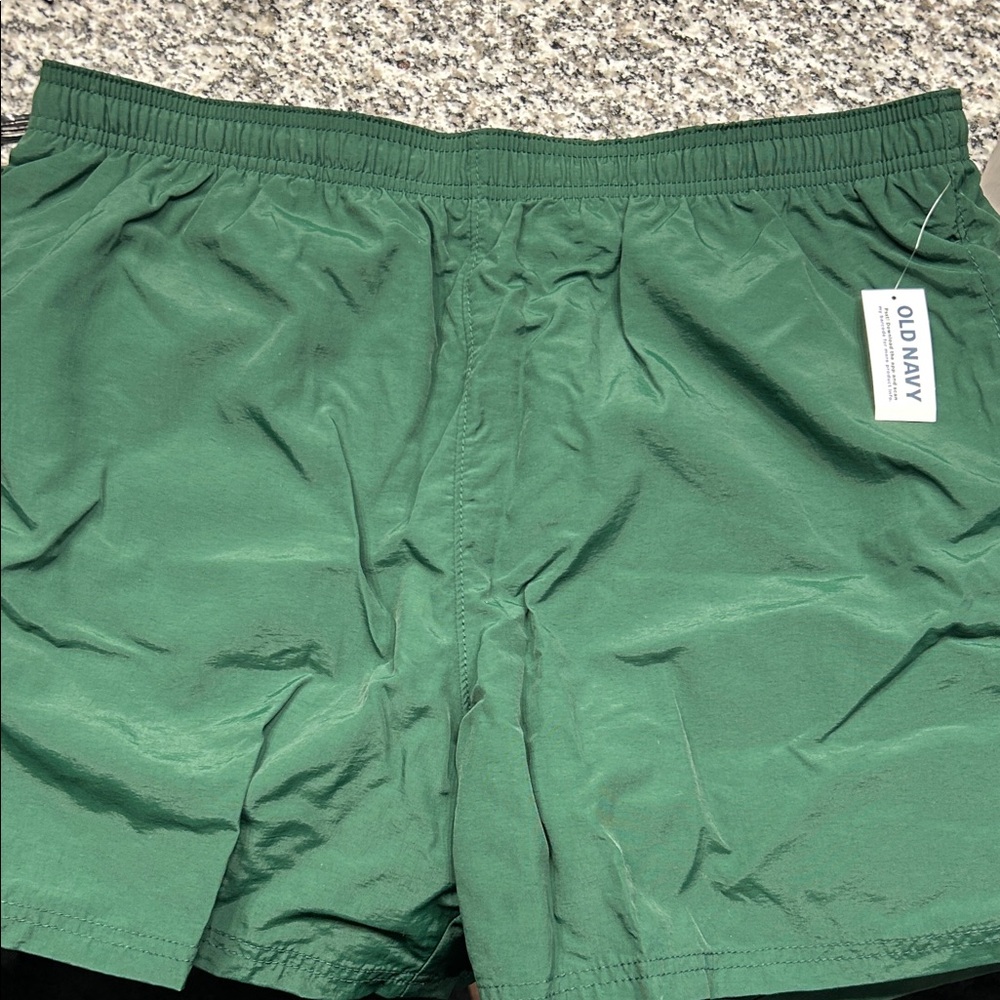 Old Navy Forest Green Swim Trunks